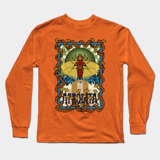 Afrodita, elaborate design of leaves, bubbles and squares. Long Sleeve T-Shirt